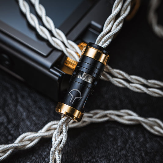 YSI Black & Gold Modular IEM Cable With Interchangeable Plugs