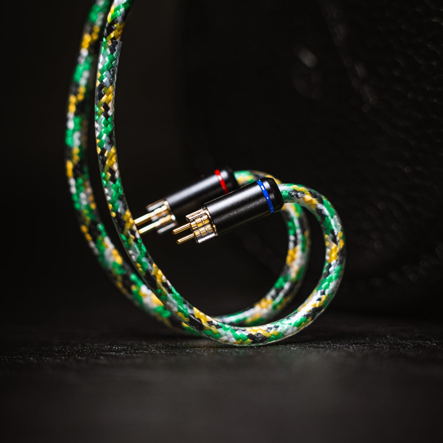 YSI Green Snake Cloth IEM Cable | 0.78mm 2-Pin to 4.4mm Balanced