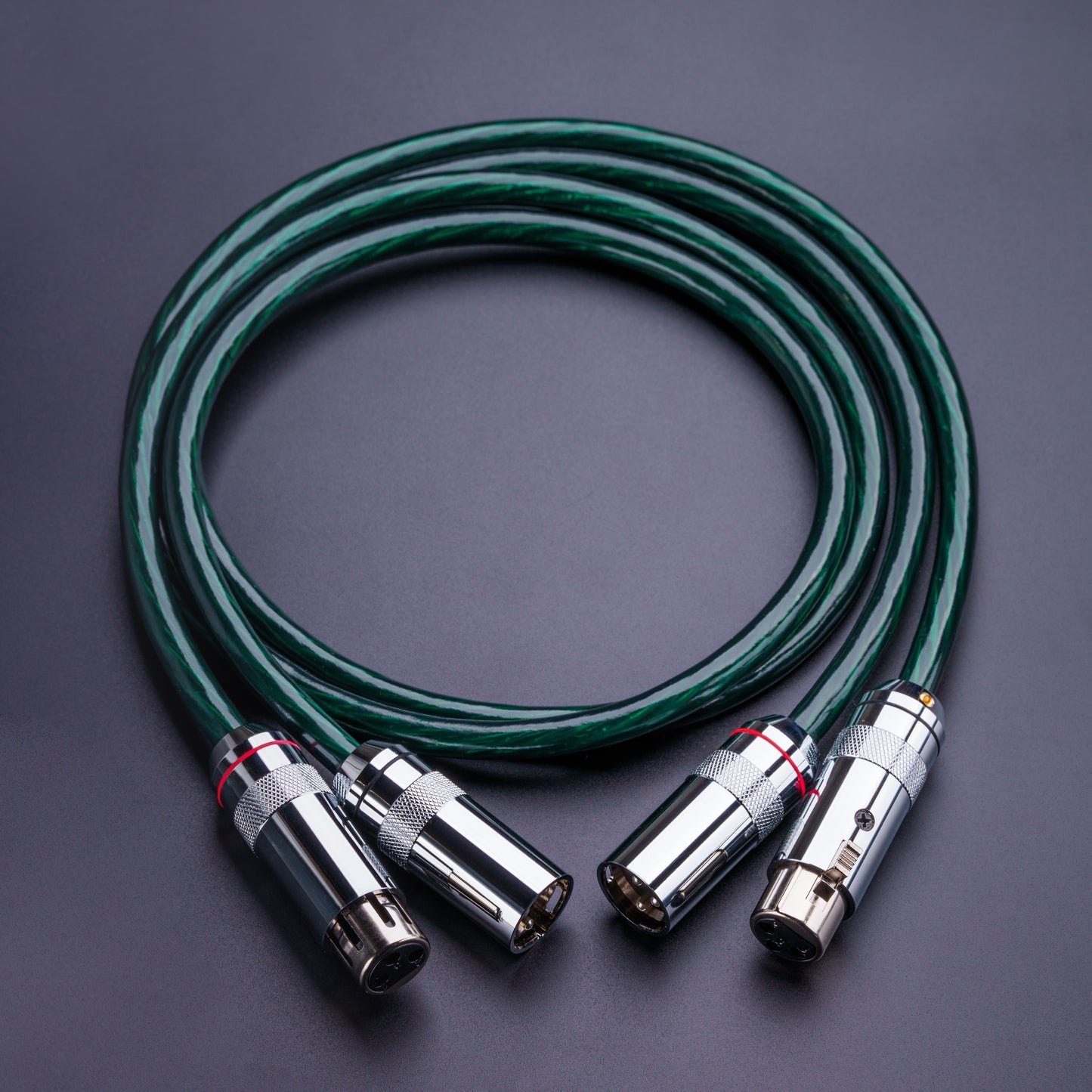 YSI Green XLR Hi-Fi Audio Cable | 20AWG Silver-Plated Copper | Studio Grade