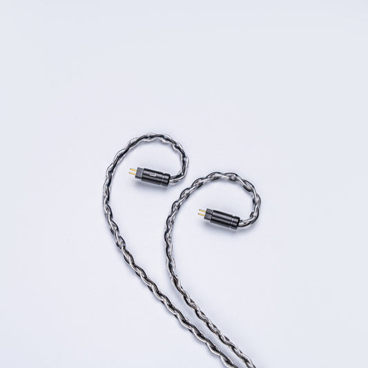 YSI Black & White Braided IEM Cable | 0.78mm 2-Pin to USB-C DAC | Mic / No Mic Options