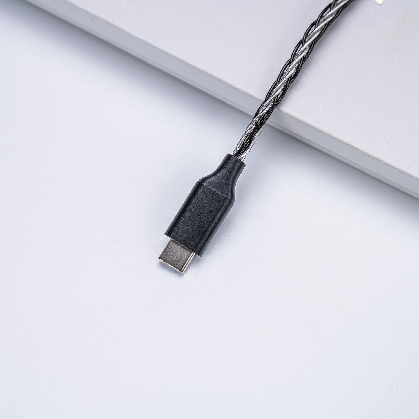 YSI Black & White Braided IEM Cable | 0.78mm 2-Pin to USB-C DAC | Mic / No Mic Options