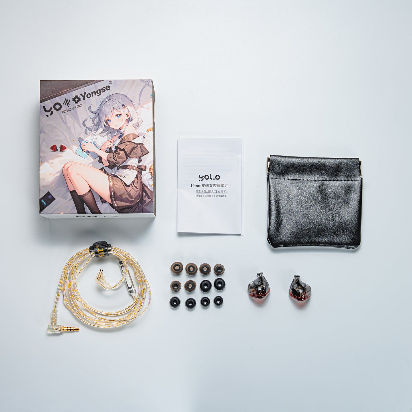 YSI YOLO In-Ear Monitors | 10mm Dual Magnet Drivers | Detachable 0.78mm Cable | Hi-Fi Earphones with Mic