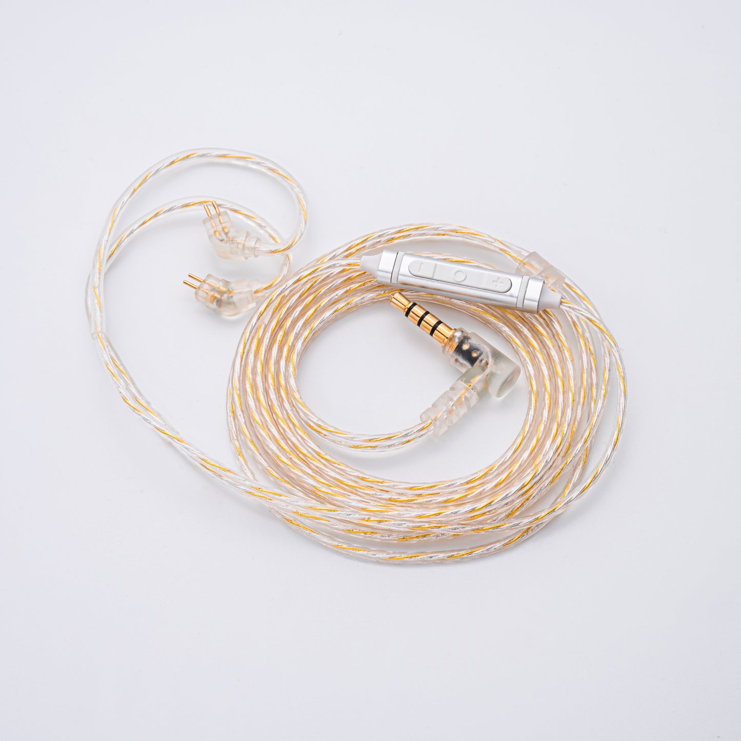 YSI Transparent 0.78mm IEM Cable with Microphone | Clear Braided Audio Cable