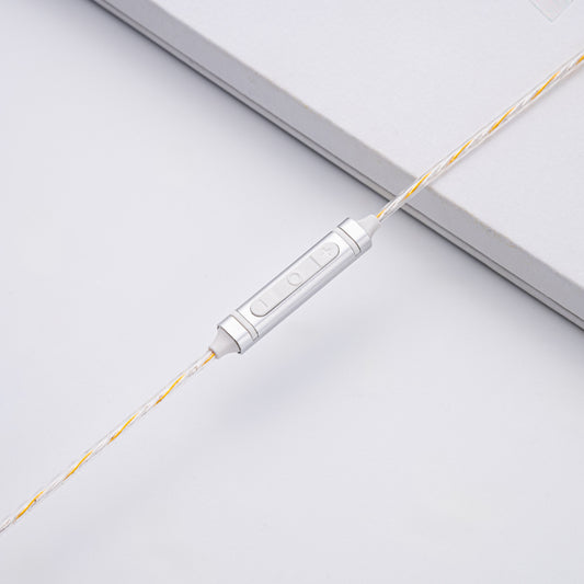 YSI Transparent 0.78mm IEM Cable with Microphone | Clear Braided Audio Cable
