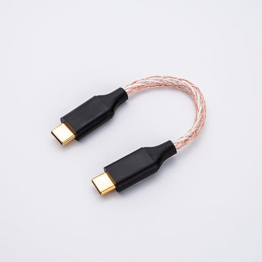 YSI USB-C to USB-C Short Interconnect Cable | 6N Silver-Plated Copper | Hi-Fi DAC Link