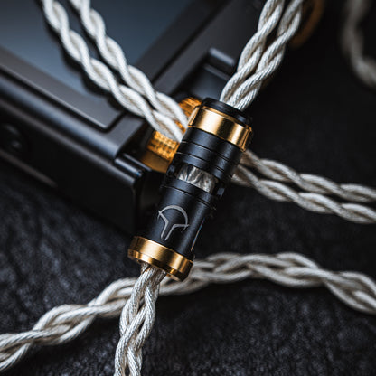 YSI Black & Gold Modular IEM Cable With Interchangeable Plugs