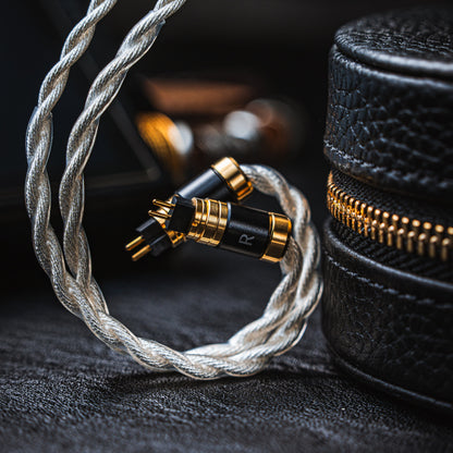 YSI Black & Gold Modular IEM Cable With Interchangeable Plugs