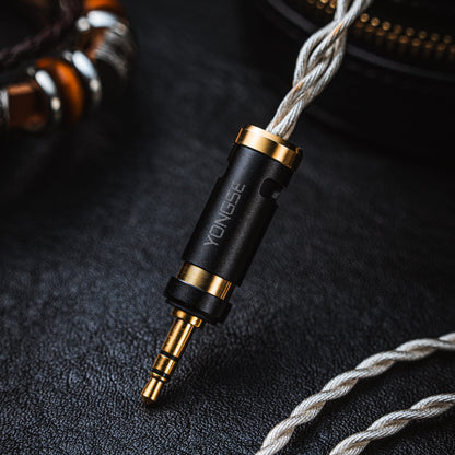 YSI Black & Gold Modular IEM Cable With Interchangeable Plugs