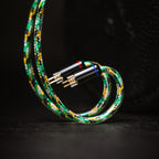 YSI Green Snake Cloth IEM Cable | 0.78mm 2-Pin to 4.4mm Balanced