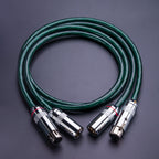 YSI Green XLR Hi-Fi Audio Cable | 20AWG Silver-Plated Copper | Studio Grade