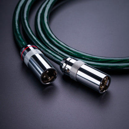 YSI Green XLR Hi-Fi Audio Cable | 20AWG Silver-Plated Copper | Studio Grade