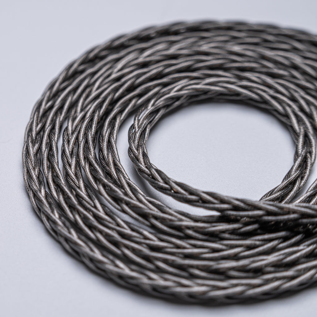 YSI Graphite Braided Aux Cable | 3.5mm Right Angle to Straight Plug