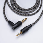 YSI Graphite Braided Aux Cable | 3.5mm Right Angle to Straight Plug