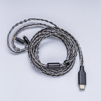 YSI Black & White Braided IEM Cable | 0.78mm 2-Pin to USB-C DAC | Mic / No Mic Options