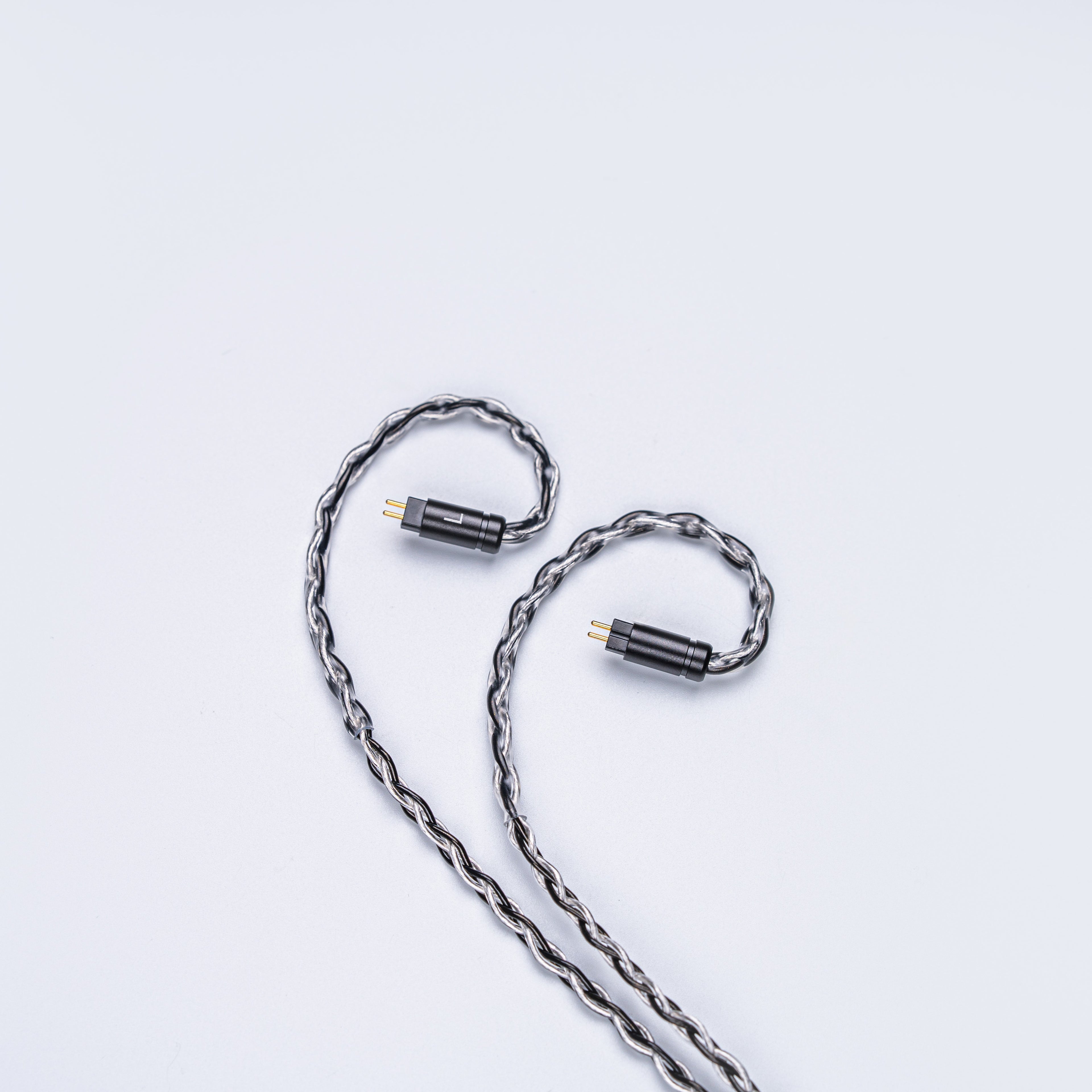 YSI Black & White Braided IEM Cable | 0.78mm 2-Pin to USB-C DAC | Mic / No Mic Options