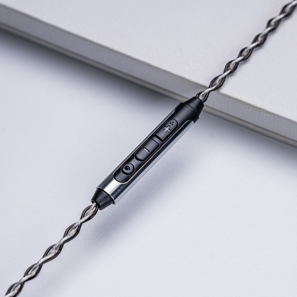 YSI Black & White Braided IEM Cable | 0.78mm 2-Pin to USB-C DAC | Mic / No Mic Options