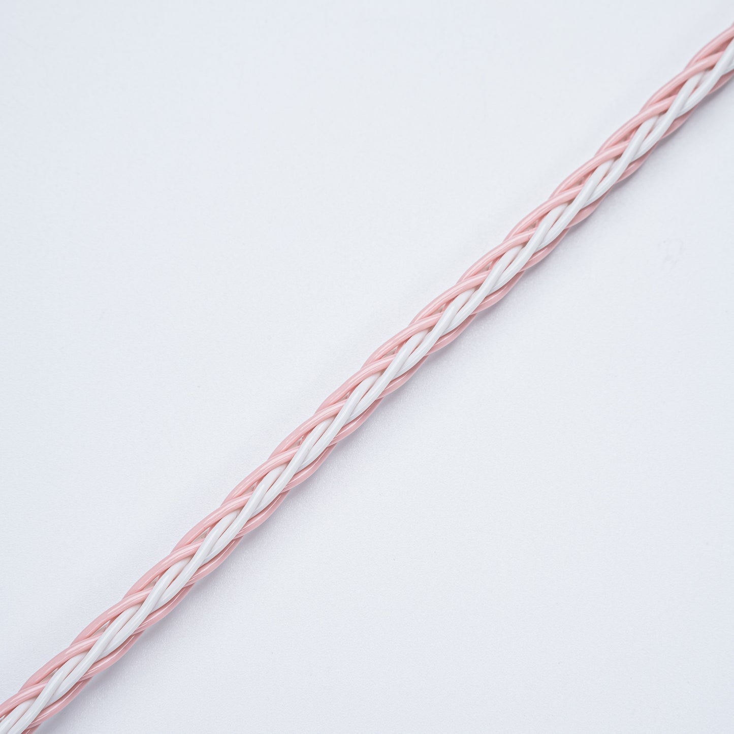 YSI Sakura Pink & White Braided IEM Cable | 0.78mm 2-Pin to 4.4mm Balanced