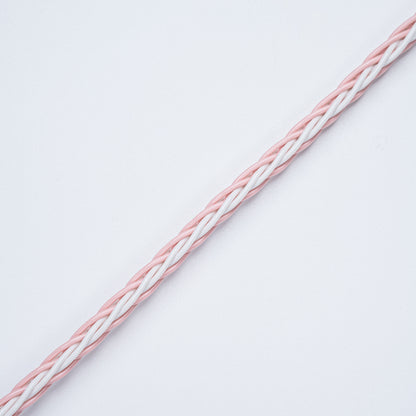 YSI Sakura Pink & White Braided IEM Cable | 0.78mm 2-Pin to 4.4mm Balanced