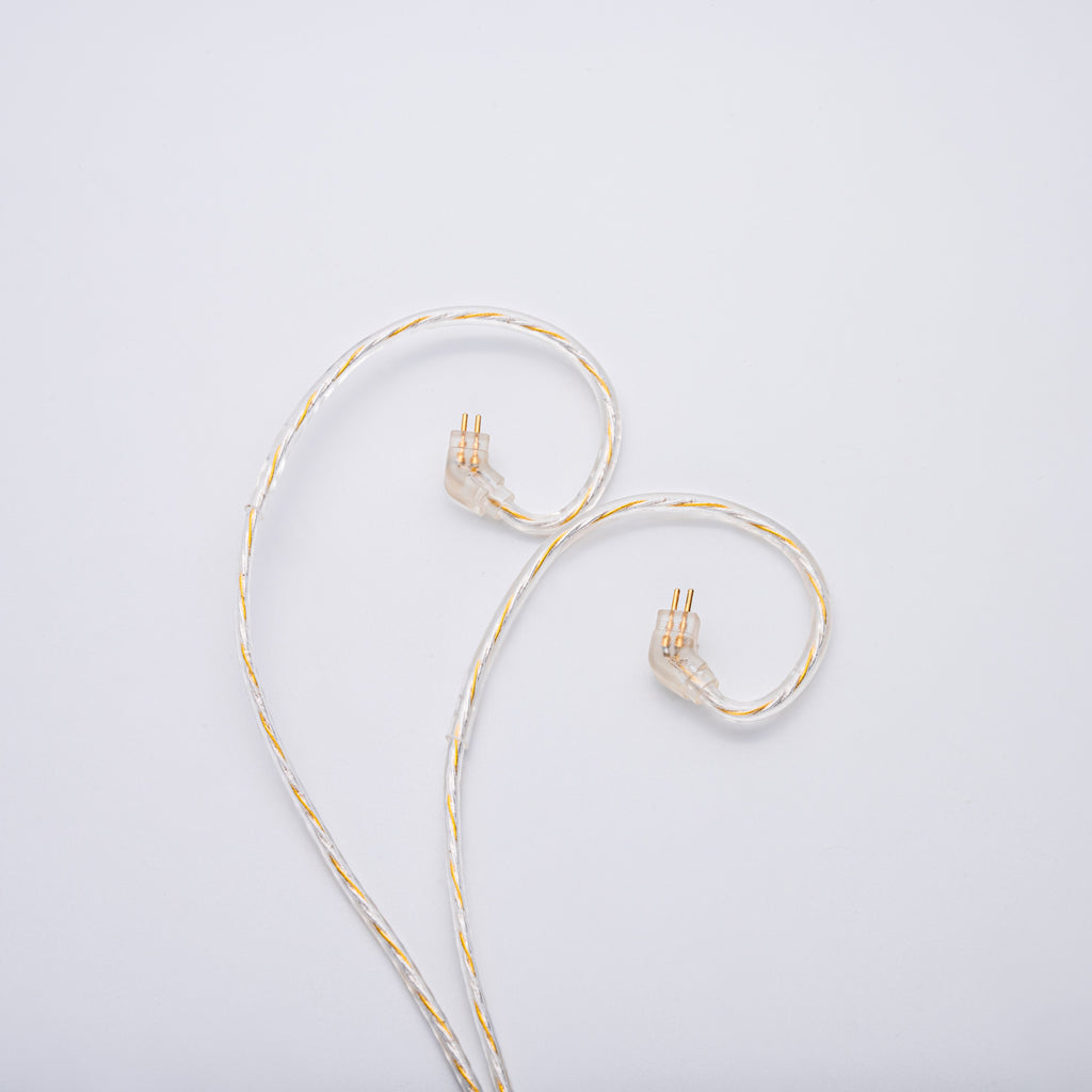 YSI Transparent 0.78mm IEM Cable with Microphone | Clear Braided Audio Cable