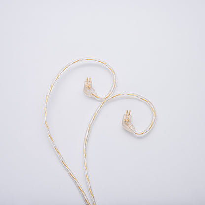 YSI Transparent 0.78mm IEM Cable with Microphone | Clear Braided Audio Cable