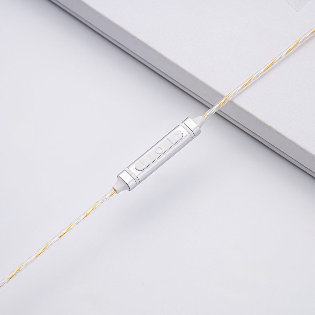 YSI Transparent 0.78mm IEM Cable with Microphone | Clear Braided Audio Cable