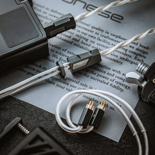 YSI Silver Chamfer IEM Cable | White Braided | 0.78mm 2-Pin